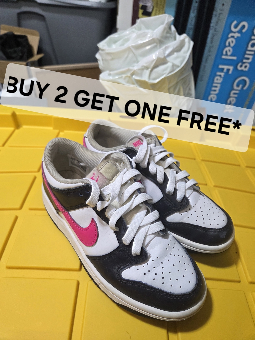 Nike Dunk Low Obsidian Fierce Pink Sneakers Size 5.5w/4y